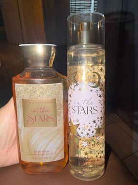 Bath & Body Works In The Stars Body Wash & Fragrance Mist - Gold, Pink NWT